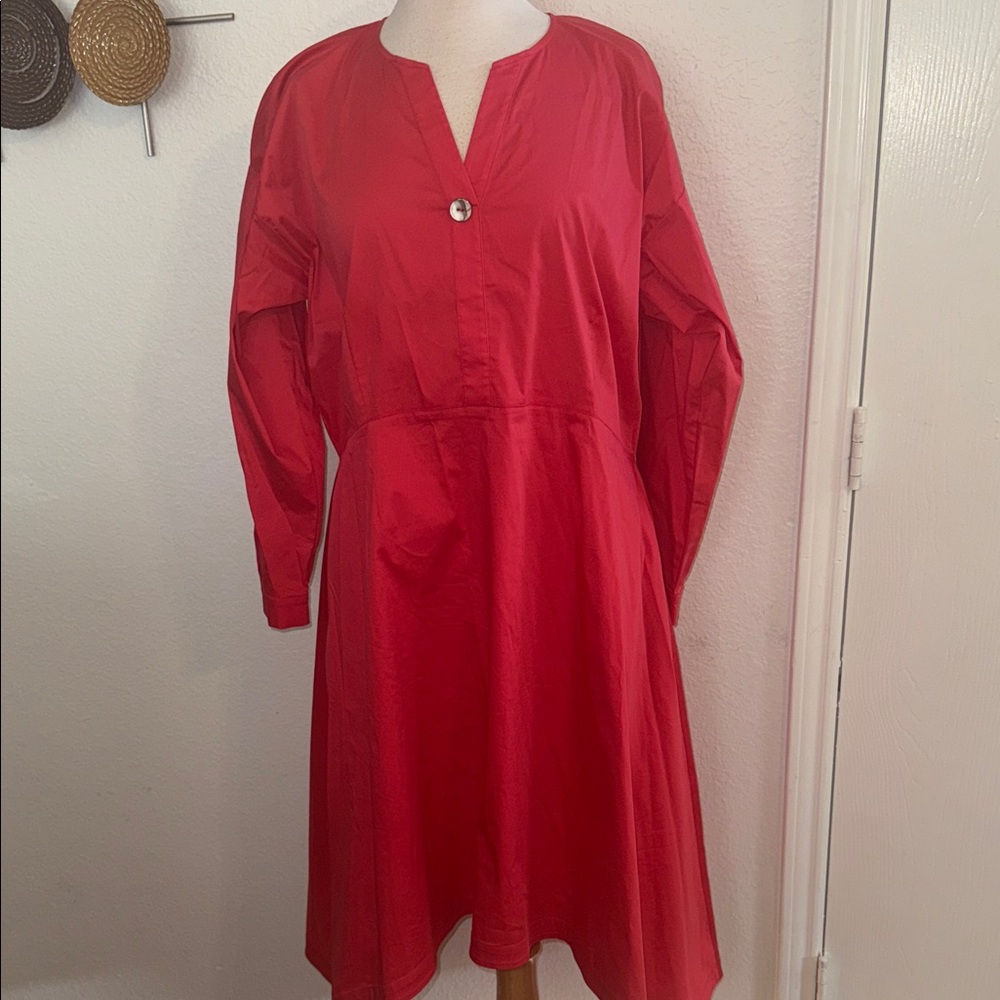 Ming Wang Red Long Sleeve Dress. Worn Once